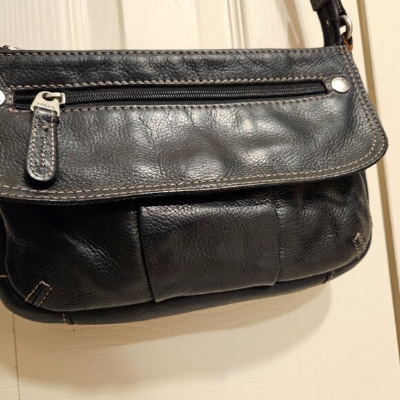 Fossil Leather Crossbody Black - Picture 1 of 4